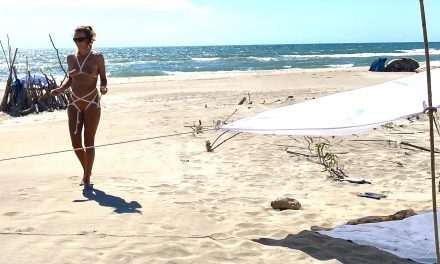 Video on a naturist beach