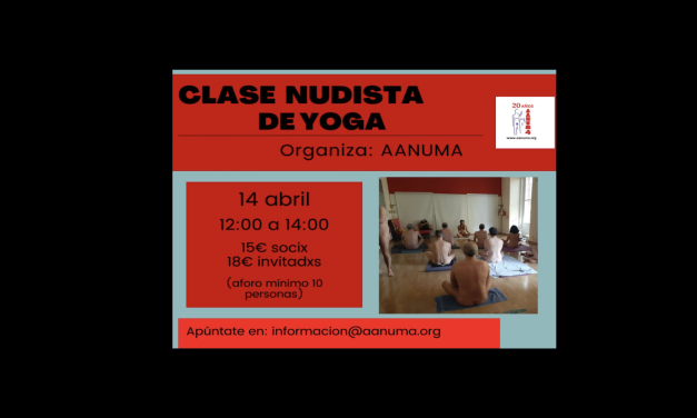 Clase Nudista de Yoga 14 de abril de 12 a 14 horas