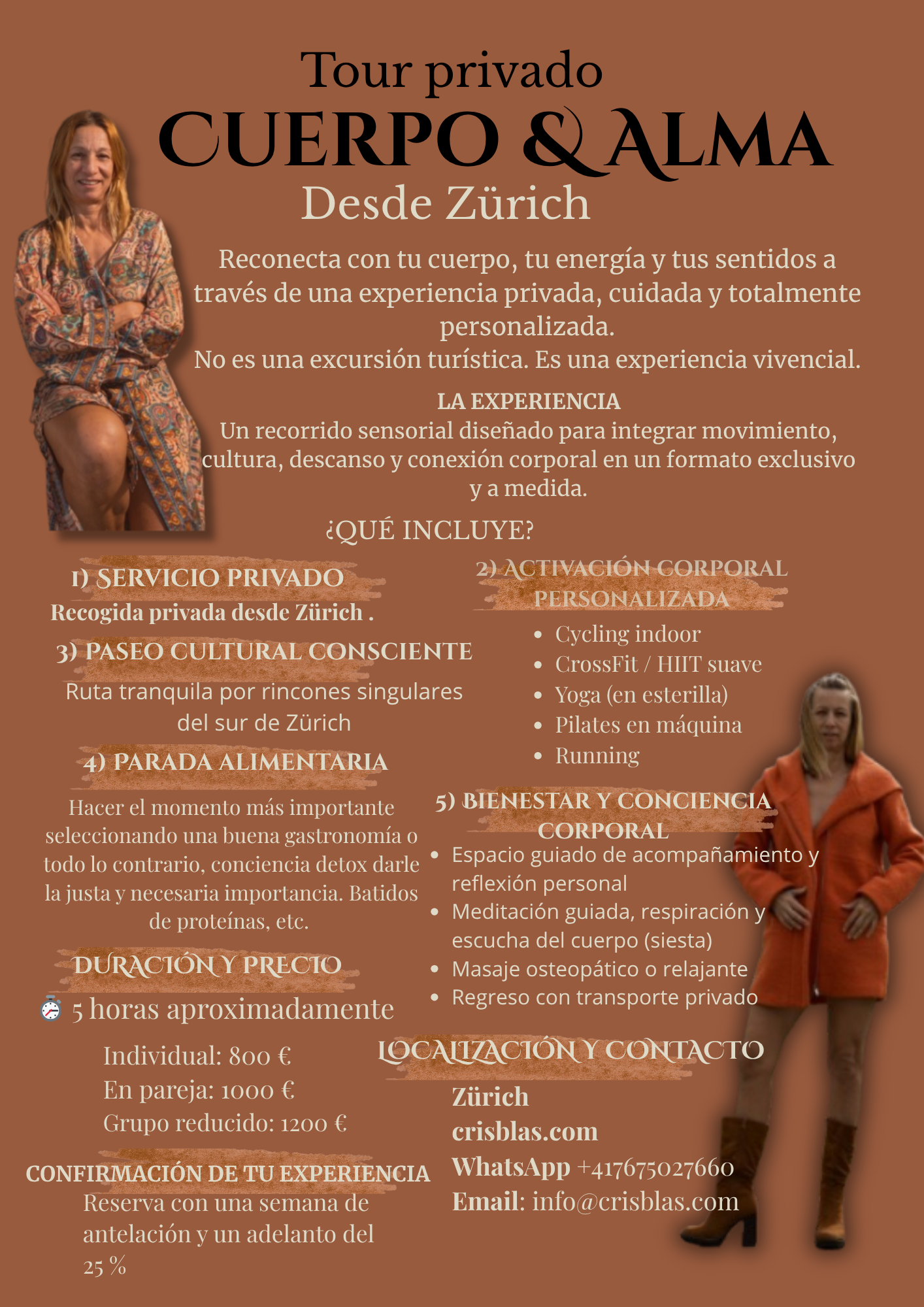 Private Body & Soul Tour in Zurich · Exclusive Experience Expérience privée à Zurich pour se reconnecter à son corps, son énergie et son bien-être. Parcours exclusif, personnalisé et conscient. Réservez votre expérience.