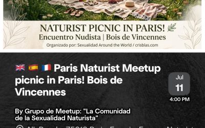 🇬🇧 🇪🇸 🇫🇷 Paris Naturist Meetup. Picnic in Paris! Bois de Vincennes