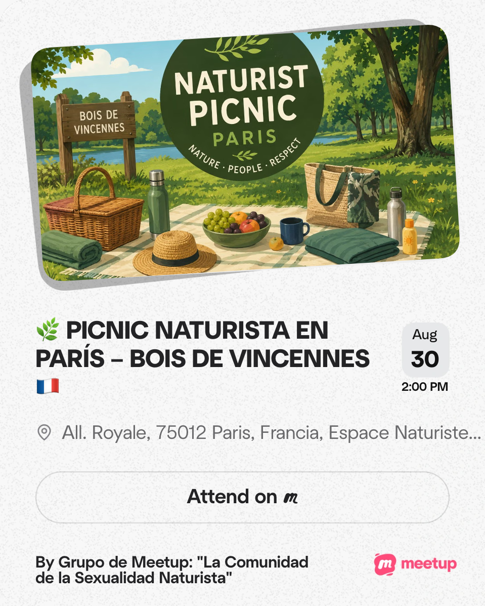 Picnic naturista en París en el Bois de Vincennes